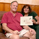 The Andersons show off the now-legendary drawing.